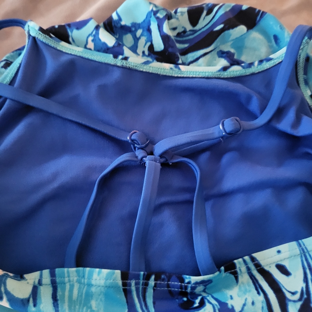 Justice 2 piece Ruffled Tankini Bathing Suit girls 14 plus - Picture 10 of 10